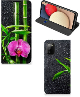 B2Ctelecom Hoesje Samsung Galaxy M02s | A02s Wallet Bookcase Orchidee