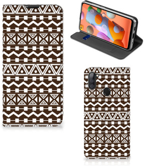 B2Ctelecom Hoesje Samsung Galaxy M11 | A11 Bookcase Aztec Brown