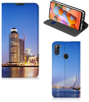 B2Ctelecom Hoesje Samsung Galaxy M11 | A11 Telefoonhoesje Tekst Erasmusbrug Rotterdam