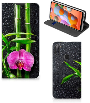 B2Ctelecom Hoesje Samsung Galaxy M11 | A11 Wallet Bookcase Orchidee