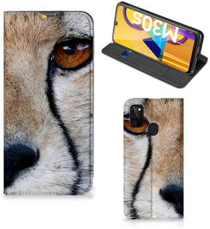 B2Ctelecom Hoesje Samsung Galaxy M21 Bookcase Cheetah