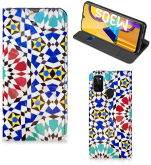 B2Ctelecom Hoesje Samsung Galaxy M21 Telefoontas Mozaïek