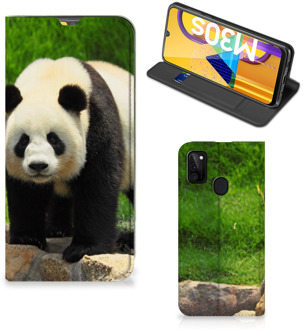 B2Ctelecom Hoesje Samsung Galaxy M21 Telefoontas Panda