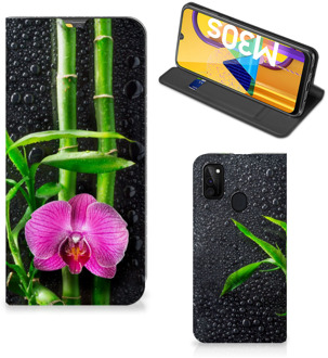 B2Ctelecom Hoesje Samsung Galaxy M21 Wallet Bookcase Orchidee