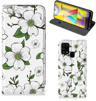 B2Ctelecom Hoesje Samsung Galaxy M31 Book Case Dogwood Flowers