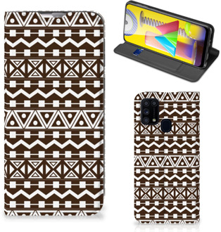 B2Ctelecom Hoesje Samsung Galaxy M31 Bookcase Aztec Brown