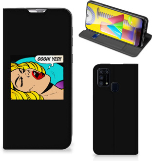 B2Ctelecom Hoesje Samsung Galaxy M31 Bookcase Popart Oh Yes