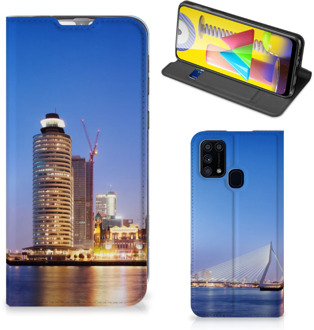 B2Ctelecom Hoesje Samsung Galaxy M31 Telefoonhoesje Tekst Erasmusbrug Rotterdam