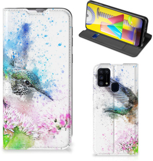 B2Ctelecom Hoesje Samsung Galaxy M31 Wallet Book Case Vogel