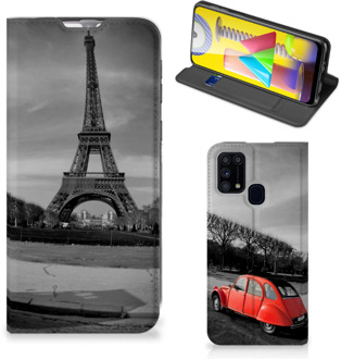 B2Ctelecom Hoesje Samsung Galaxy M31 Wallet Case Eiffeltoren Parijs