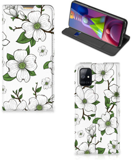 B2Ctelecom Hoesje Samsung Galaxy M51 Book Case Dogwood Flowers