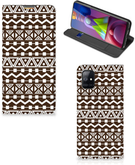 B2Ctelecom Hoesje Samsung Galaxy M51 Bookcase Aztec Brown