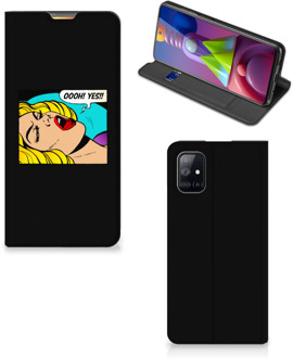 B2Ctelecom Hoesje Samsung Galaxy M51 Bookcase Popart Oh Yes