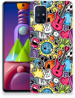 B2Ctelecom Hoesje Samsung Galaxy M51 Telefoon Hoesje Punk Rock