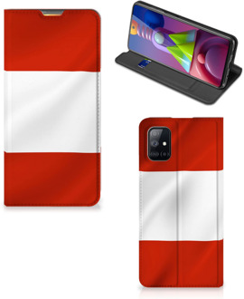 B2Ctelecom Hoesje Samsung Galaxy M51 Telefoonhoesje met Naam Oostenrijkse Vlag