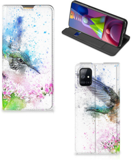 B2Ctelecom Hoesje Samsung Galaxy M51 Wallet Book Case Vogel