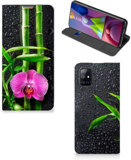 B2Ctelecom Hoesje Samsung Galaxy M51 Wallet Bookcase Orchidee