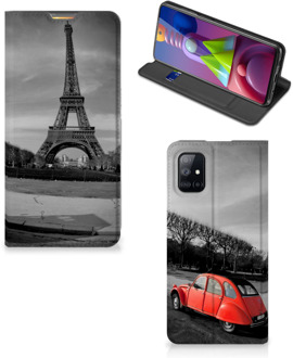 B2Ctelecom Hoesje Samsung Galaxy M51 Wallet Case Eiffeltoren Parijs