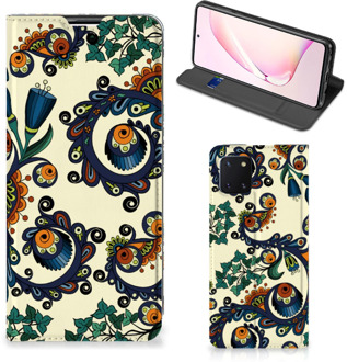 B2Ctelecom Hoesje Samsung Galaxy Note 10 Lite Bookcase Barok Flower