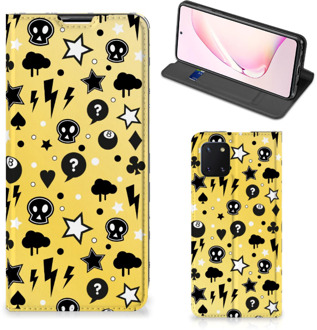 B2Ctelecom Hoesje Samsung Galaxy Note 10 Lite Wallet Case met Pasjeshouder Punk Yellow