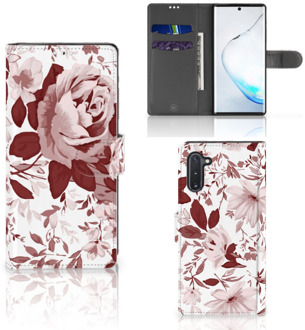 B2Ctelecom Hoesje Samsung Galaxy Note 10 Watercolor Flowers