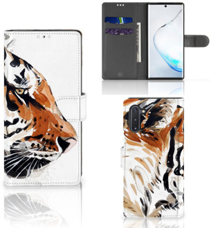 B2Ctelecom Hoesje Samsung Galaxy Note 10 Watercolor Tiger