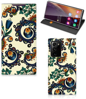 B2Ctelecom Hoesje Samsung Galaxy Note 20 Ultra Bookcase Barok Flower