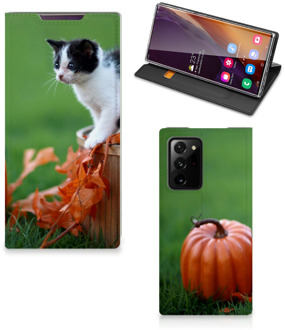 B2Ctelecom Hoesje Samsung Galaxy Note 20 Ultra Flip Case Kitten