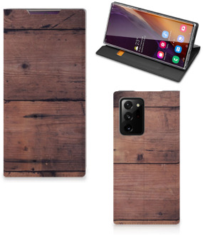 B2Ctelecom Hoesje Samsung Galaxy Note 20 Ultra Leuk Case Old Wood