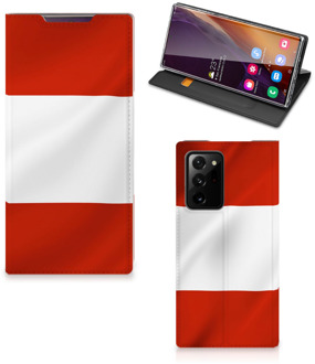 B2Ctelecom Hoesje Samsung Galaxy Note 20 Ultra Telefoonhoesje met Naam Oostenrijkse Vlag