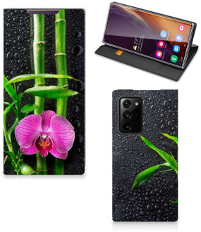 B2Ctelecom Hoesje Samsung Galaxy Note 20 Ultra Wallet Bookcase Orchidee