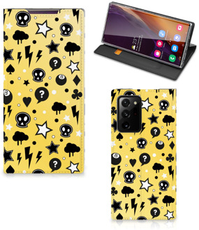 B2Ctelecom Hoesje Samsung Galaxy Note 20 Ultra Wallet Case met Pasjeshouder Punk Yellow