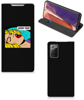 B2Ctelecom Hoesje Samsung Galaxy Note20 Bookcase Popart Oh Yes