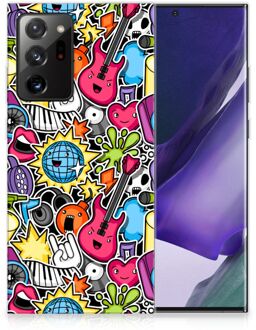 B2Ctelecom Hoesje Samsung Galaxy Note20 Ultra Telefoon Hoesje Punk Rock