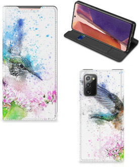 B2Ctelecom Hoesje Samsung Galaxy Note20 Wallet Book Case Vogel