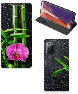 B2Ctelecom Hoesje Samsung Galaxy Note20 Wallet Bookcase Orchidee