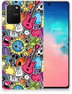 B2Ctelecom Hoesje Samsung Galaxy S10 Lite Telefoon Hoesje Punk Rock