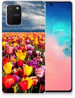 B2Ctelecom Hoesje Samsung Galaxy S10 Lite Telefoon Hoesje Tulpen