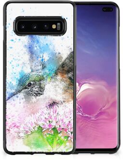 B2Ctelecom Hoesje Samsung Galaxy S10+ TPU Bumper met Zwarte rand Vogel