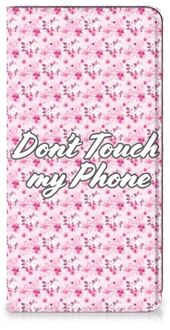 B2Ctelecom Hoesje Samsung Galaxy S20 FE Bookcase Flowers Pink Don't Touch My Phone