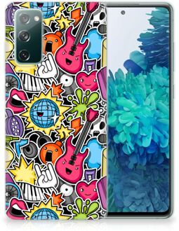 B2Ctelecom Hoesje Samsung Galaxy S20 FE Telefoon Hoesje Punk Rock