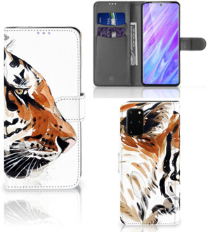 B2Ctelecom Hoesje Samsung Galaxy S20 Plus Watercolor Tiger