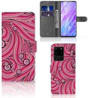 B2Ctelecom Hoesje Samsung Galaxy S20 Ultra Swirl Pink