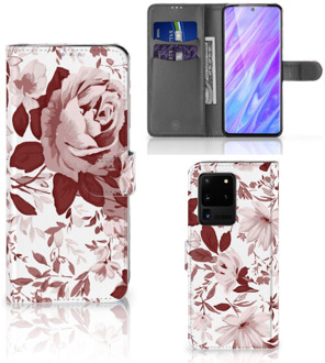 B2Ctelecom Hoesje Samsung Galaxy S20 Ultra Watercolor Flowers