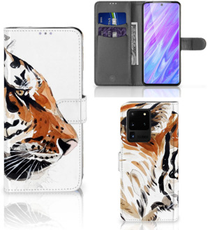 B2Ctelecom Hoesje Samsung Galaxy S20 Ultra Watercolor Tiger