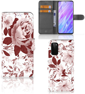 B2Ctelecom Hoesje Samsung Galaxy S20 Watercolor Flowers