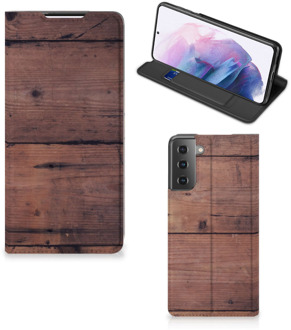 B2Ctelecom Hoesje Samsung Galaxy S21 Plus Leuk Case Old Wood