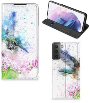 B2Ctelecom Hoesje Samsung Galaxy S21 Plus Wallet Book Case Vogel