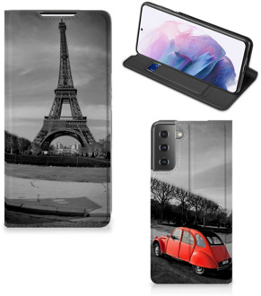 B2Ctelecom Hoesje Samsung Galaxy S21 Plus Wallet Case Eiffeltoren Parijs