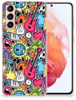 B2Ctelecom Hoesje Samsung Galaxy S21 Telefoon Hoesje Punk Rock